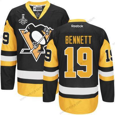 Herrar Pittsburgh Penguins #19 Beau Bennett Svart Tredje tröjan 2017 Stanley Cup NHL Finals Patch Tröjor