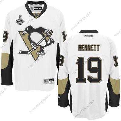 Herrar Pittsburgh Penguins #19 Beau Bennett Vit Road 2017 Stanley Cup NHL Finals Patch Tröjor