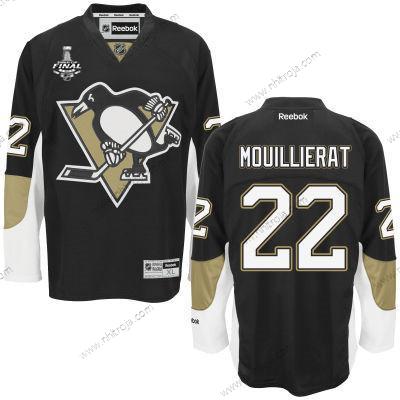 Herrar Pittsburgh Penguins #22 Kael Mouillierat Svart Team Color 2017 Stanley Cup NHL Finals Patch Tröjor