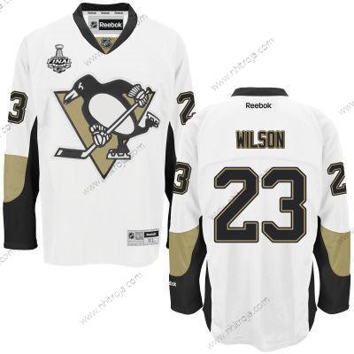 Herrar Pittsburgh Penguins #23 Scott Wilson Vit Road 2017 Stanley Cup NHL Finals Patch Tröjor