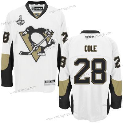 Herrar Pittsburgh Penguins #28 Ian Cole Vit Road 2017 Stanley Cup NHL Finals Patch Tröjor