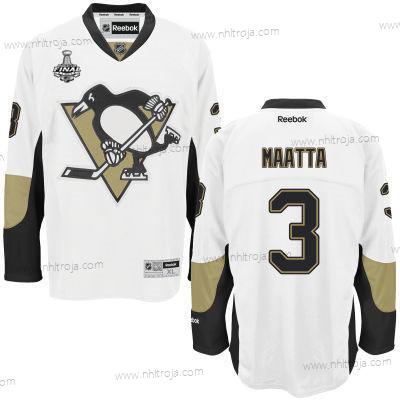 Herrar Pittsburgh Penguins #3 Olli Maatta Vit Road 2017 Stanley Cup NHL Finals Patch Tröjor