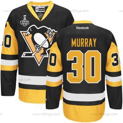 Herrar Pittsburgh Penguins #30 Matt Murray Svart Tredje tröjan 2017 Stanley Cup NHL Finals Patch Tröjor