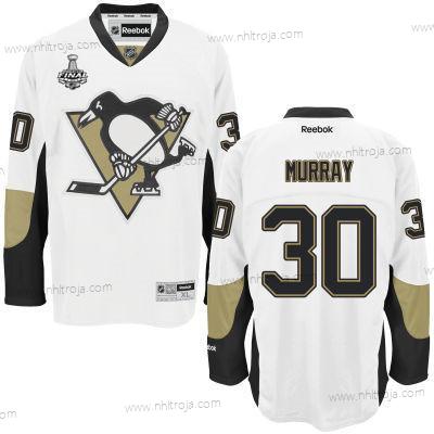 Herrar Pittsburgh Penguins #30 Matt Murray Vit Road 2017 Stanley Cup NHL Finals Patch Tröjor