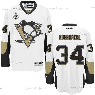 Herrar Pittsburgh Penguins #34 Tom Kuhnhackl Vit Road 2017 Stanley Cup NHL Finals Patch Tröjor