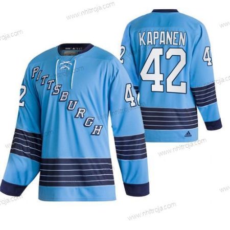 Herrar Pittsburgh Penguins #42 Kasperi Kapanen 2022 Blå Classics Stitched Tröjor