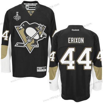 Herrar Pittsburgh Penguins #44 Tim Erixon Svart Team Color 2017 Stanley Cup NHL Finals Patch Tröjor