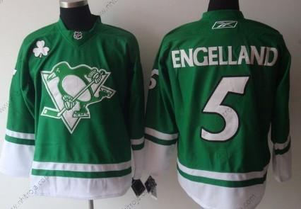 Herrar Pittsburgh Penguins #5 Engelland St. Patrick’S Day Grön Tröjor