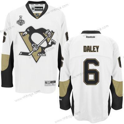 Herrar Pittsburgh Penguins #6 Trevor Daley Vit Road 2017 Stanley Cup NHL Finals Patch Tröjor