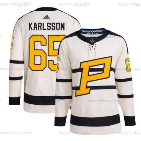 Herrar Pittsburgh Penguins #65 Erik Karlsson Grädde 2023 Vinter Klassisk Stitched Tröjor