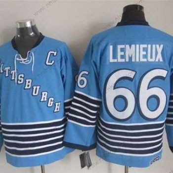 Herrar Pittsburgh Penguins #66 Mario Lemieux 1967-68 Blå CCM Vintage Tröjor