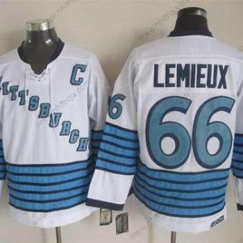 Herrar Pittsburgh Penguins #66 Mario Lemieux 1967-68 Vit CCM Vintage Tröjor