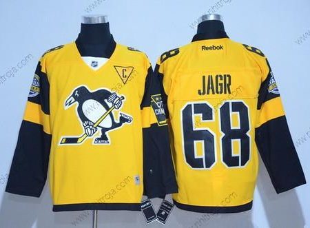 Herrar Pittsburgh Penguins #68 Jaromir Jagr Gul 2017 Stadium Series Stitched NHL Reebok Hockey Tröjor