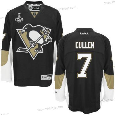 Herrar Pittsburgh Penguins #7 Matt Cullen Svart Team Color 2017 Stanley Cup NHL Finals Patch Tröjor