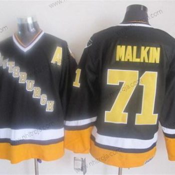 Herrar Pittsburgh Penguins #71 Evgeni Malkin 1993 Svart Retro CCM Tröjor