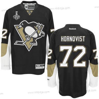 Herrar Pittsburgh Penguins #72 Patric Hornqvist Svart Team Color 2017 Stanley Cup NHL Finals Patch Tröjor