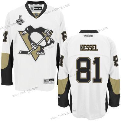 Herrar Pittsburgh Penguins #81 Phil Kessel Vit Road 2017 Stanley Cup NHL Finals Patch Tröjor