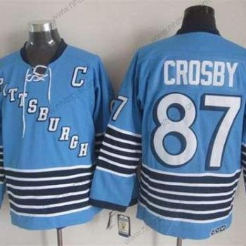 Herrar Pittsburgh Penguins #87 Sidney Crosby 1967-68 Blå CCM Vintage Tröjor