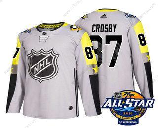 Herrar Pittsburgh Penguins #87 Sidney Crosby Grå 2018 NHL All-Star Stitched Ice Hockey Tröjor