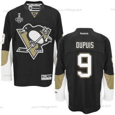 Herrar Pittsburgh Penguins #9 Pascal Dupuis Svart Team Color 2017 Stanley Cup NHL Finals Patch Tröjor