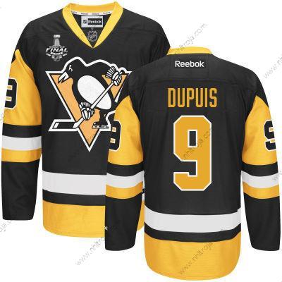 Herrar Pittsburgh Penguins #9 Pascal Dupuis Svart Tredje tröjan 2017 Stanley Cup NHL Finals Patch Tröjor