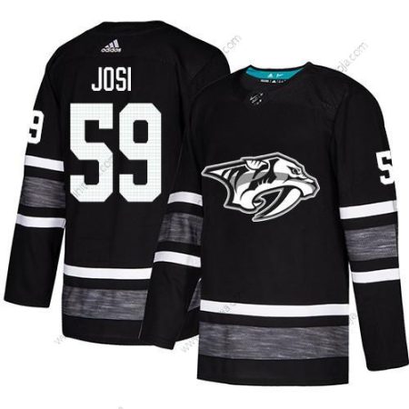 Herrar Predators #59 Roman Josi Svart Autentisk 2019 All-Star Stitched Hockey Tröjor