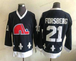 Herrar Quebec Nordiques #21 Peter Forsberg Vit CCM Retro Stitched NHL Tröjor