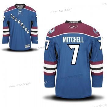 Herrar Reebok Colorado Avalanche #7 John Mitchell Autentisk Royal Blå Alternativ NHL Tröjor