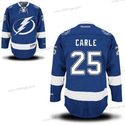 Herrar Reebok Tampa Bay Lightning #25 Matthew Carle Premier Royal Blå NHL Hemma Tröjor