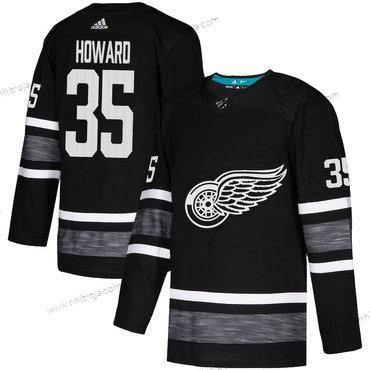 Herrar Röd Wings #35 Jimmy Howard Svart Autentisk 2019 All-Star Stitched Hockey Tröjor