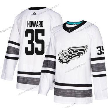 Herrar Röd Wings #35 Jimmy Howard Vit Autentisk 2019 All-Star Stitched Hockey Tröjor