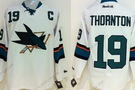 Herrar San Jose Sharks #19 Joe Thornton 2014 Vit Tröjor