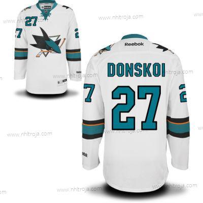 Herrar San Jose Sharks #27 Joonas Donskoi Vit Hockey Borta Tröjor