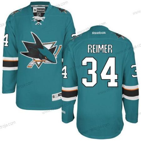 Herrar San Jose Sharks #34 James Reimer Kricka Blå Hockey Hemma Tröjor