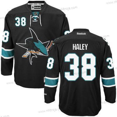 Herrar San Jose Sharks #38 Micheal Haley Svart Tredje tröjan Hockey Tröjor