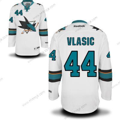 Herrar San Jose Sharks #44 Marc-Edouard Vlasic Vit Hockey Borta Tröjor