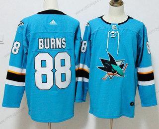 Herrar San Jose Sharks #88 Brent Burns Kricka Blå 2017-2018 Hockey Stitched NHL Tröjor