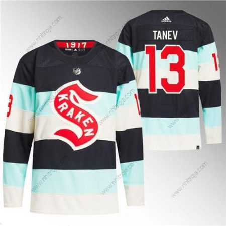 Herrar Seattle Kraken #13 Brandon Tanev Blå 2024 Vinter Klassisk Primegreen Stitched Tröjor