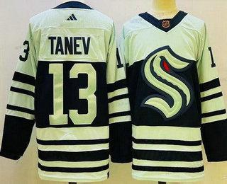 Herrar Seattle Kraken #13 Brandon Tanev Grön 2022 Omvänd Retro Autentisk Tröjor