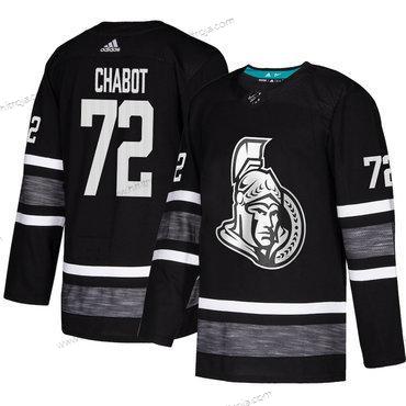 Herrar Senators #72 Thomas Chabot Svart Autentisk 2019 All-Star Stitched Hockey Tröjor