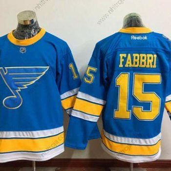 Herrar St. Louis Blues #15 Robby Fabbri Blå 2017 Vinter Klassisk Stitched NHL Tröjor