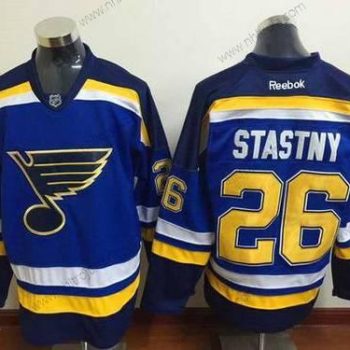 Herrar St. Louis Blues #26 Paul Stastny 2014 Blå NHL Reebok Hemma Tröjor