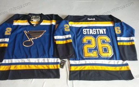 Herrar St. Louis Blues #26 Paul Stastny 2014 Blå Tröjor