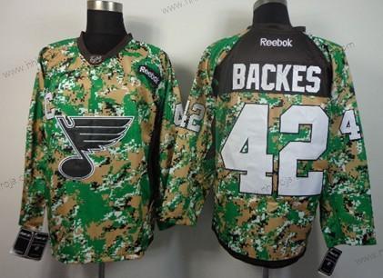 Herrar St. Louis Blues #42 David Backes 2014 Camo Tröjor