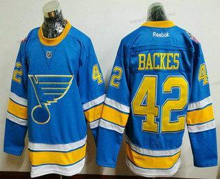 Herrar St. Louis Blues #42 David Backes Blå 2017 Vinter Klassisk Stitched NHL Reebok Hockey Tröjor