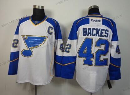 Herrar St. Louis Blues #42 David Backes Vit Tröjor