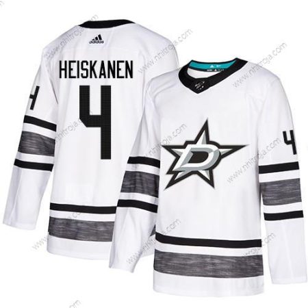 Herrar Stars #4 Miro Heiskanen Vit Autentisk 2019 All-Star Stitched Hockey Tröjor