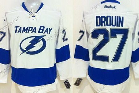 Herrar Tampa Bay Lightning #27 Jonathan Drouin New Vit Tröjor