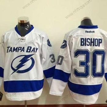 Herrar Tampa Bay Lightning #30 Ben Bishop Vit Tröjor