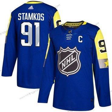 Herrar Tampa Bay Lightning #91 Steven Stamkos Blå 2018 NHL All-Star Stitched Ice Hockey Tröjor